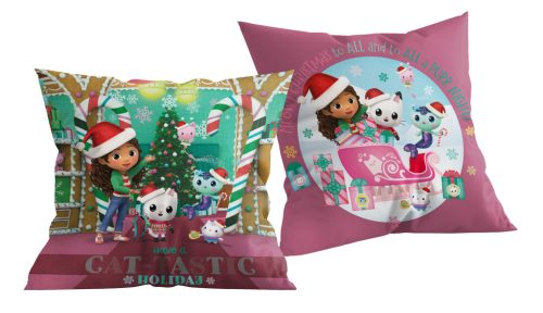 Gabby's Dollhouse Cat-tastic Holiday Christmas decorative pillow 40x40 cm