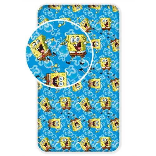 SpongeBob Blue fitted sheet 90x200 cm