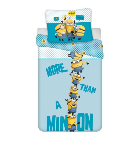 Minions Blue bedding set 140×200cm, 70×90 cm microfibre