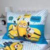 Minions Blue bedding set 140×200cm, 70×90 cm microfibre