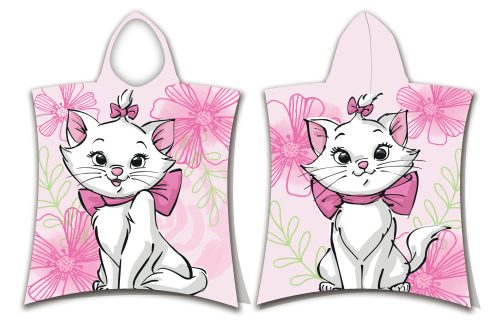 Disney Marie Pink Flower beach towel poncho 50x115cm