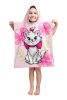 Disney Marie Pink Flower beach towel poncho 50x115cm