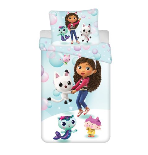 Gabby's Dollhouse Bubbles bedding set 140×200cm, 70×90 cm microfibre