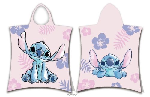 Disney Lilo and Stitch Pink beach towel poncho 50x115 cm