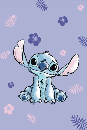 Disney Lilo and Stitch Purple microfleece blanket 100x150cm