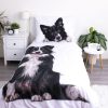 Dog Border Collie bedding cover 140×200cm, 70×90 cm