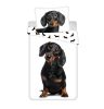 Dog Dachshund bedding cover 140×200cm, 70×90 cm