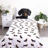 Dog Dachshund bedding cover 140×200cm, 70×90 cm