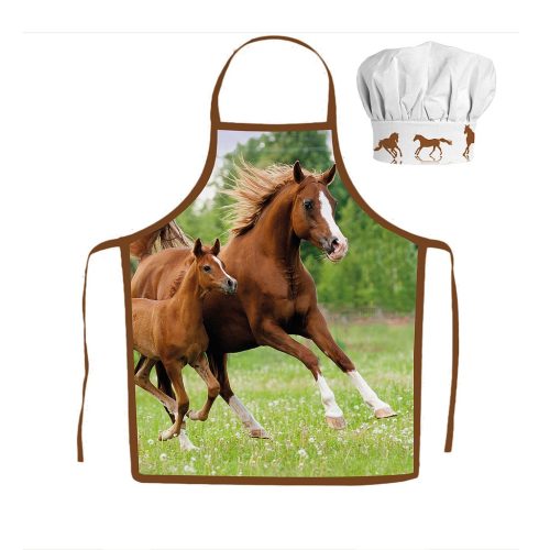 Horses Career children's apron 2-piece set