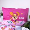 Paw Patrol Pink Love bedding set 140x200cm, 70x90 cm microfibre