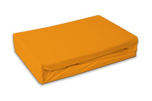 Colour Orange Orange terry fitted sheet 90x200 cm