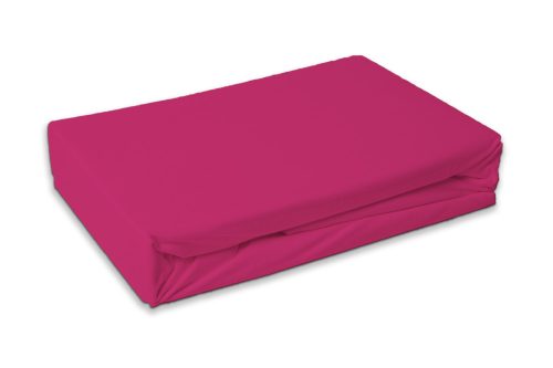 Colour Raspberry Raspberry terry fitted sheet 90x200 cm