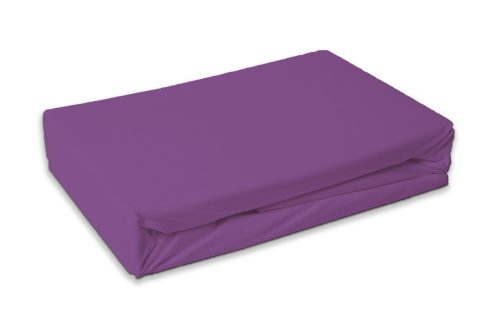 Colour Blackberry Purple terry fitted sheet 180x200 cm