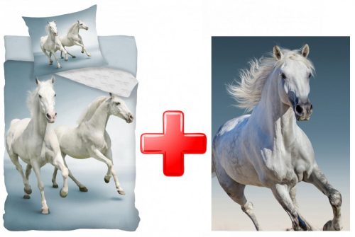 Horses bedding set and polar blanket set