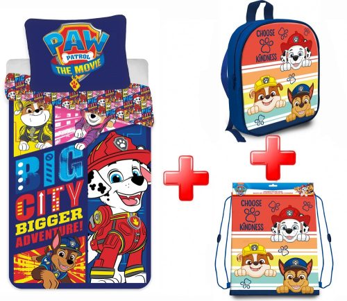 Paw Patrol children's bedding set, bag and gym sack set