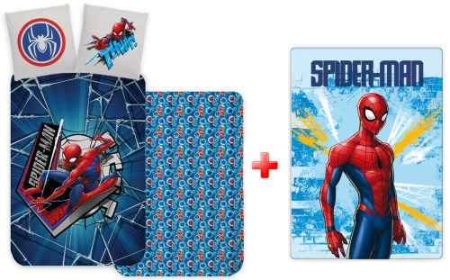 Spiderman Light kids bedding set and polar blanket set