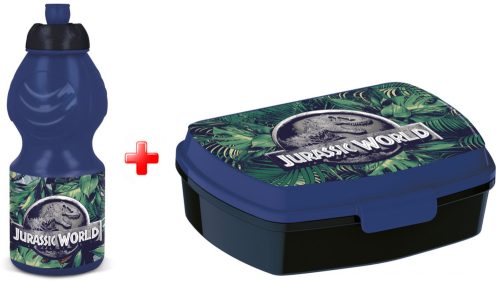 Jurassic World Tropical water bottle and sandwich box set