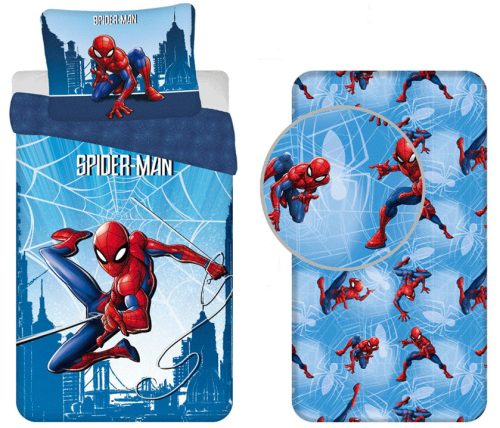 Spiderman Guardians  Skyline Bedding Set with Fitted Sheet