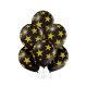 Colour Black Star, Star Balloon, Balloon Set 6 pcs 30 cm (12 inch)