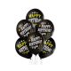 Happy Birthday Black Happy Birthday balloon, 6 pcs 12 inch (30cm)