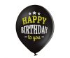 Happy Birthday Black Happy Birthday balloon, 6 pcs 12 inch (30cm)