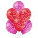 Love Hearts Heart Balloon, 6 pcs 12 inch (30 cm)