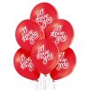 Love I Love You Red balloon 6 pcs 12 inch (30 cm)