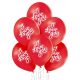 Love I Love You Red balloon 6 pcs 12 inch (30 cm)