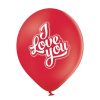 Love I Love You Red balloon 6 pcs 12 inch (30 cm)