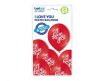 Love I Love You Red balloon 6 pcs 12 inch (30 cm)