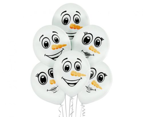 Snowman Wild air-balloon, balloon 6 pieces 12 inch (30 cm)