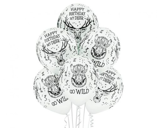 Animals Wild Deer Balloon, 6 pcs 12 inch (30 cm)