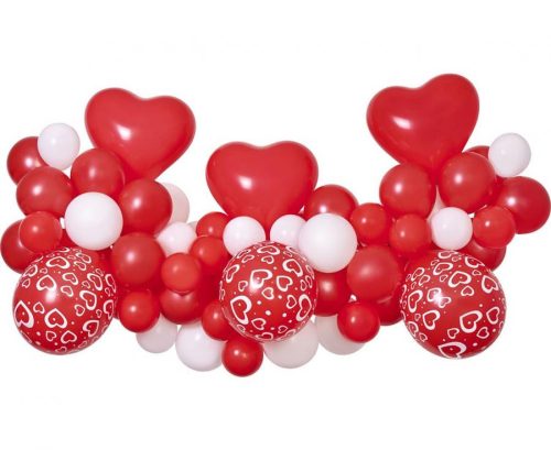 Love Red balloon, garland set 65 pieces