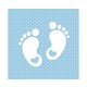 Baby Little Feet Blue Baby napkin pack of 20 33x33 cm