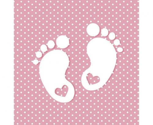 Baby Little Feet Pink Baby napkin 20 pcs 33x33 cm