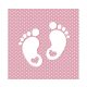 Baby Little Feet Pink Baby napkin 20 pcs 33x33 cm