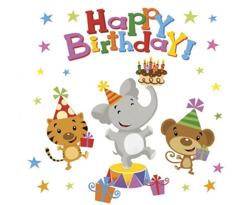 Happy Birthday Animals Happy Birthday napkins 20 pcs 33x33 cm