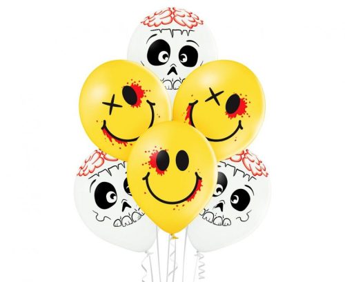 Halloween Cute and Creepy, balloon set, 6 pieces, 12 inch (30 cm)