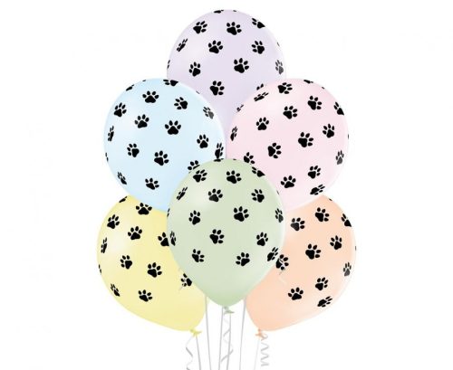 Animals Paws, Paw balloon, 6 pcs 12 inches (30 cm)