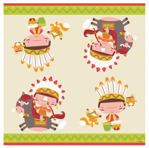 Indian Indian Party Party Napkin 20 pcs 33x33 cm