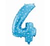 Number Blue with Stars Blue number 4 foil balloon 61 cm