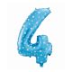 Number Blue with Stars Blue number 4 foil balloon 61 cm