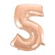 Number Rose Gold Number 5 foil balloon 92 cm