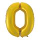 Number Gold Mat Gold number 0 foil balloon 92 cm