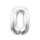 Number Silver, Silver Number 0 Foil Balloon 85 cm