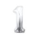 Number Silver, Number 1 foil balloon 85 cm