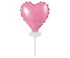 Heart Pink Heart, Pink foil balloon for cake 8 cm