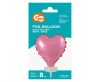 Heart Pink Heart, Pink foil balloon for cake 8 cm