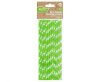 Colour Green Polka Dots Green Paper Straw, Pack of 24