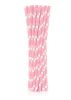 Colour Light Pink Polka Dots Pink Paper Straw Set of 24